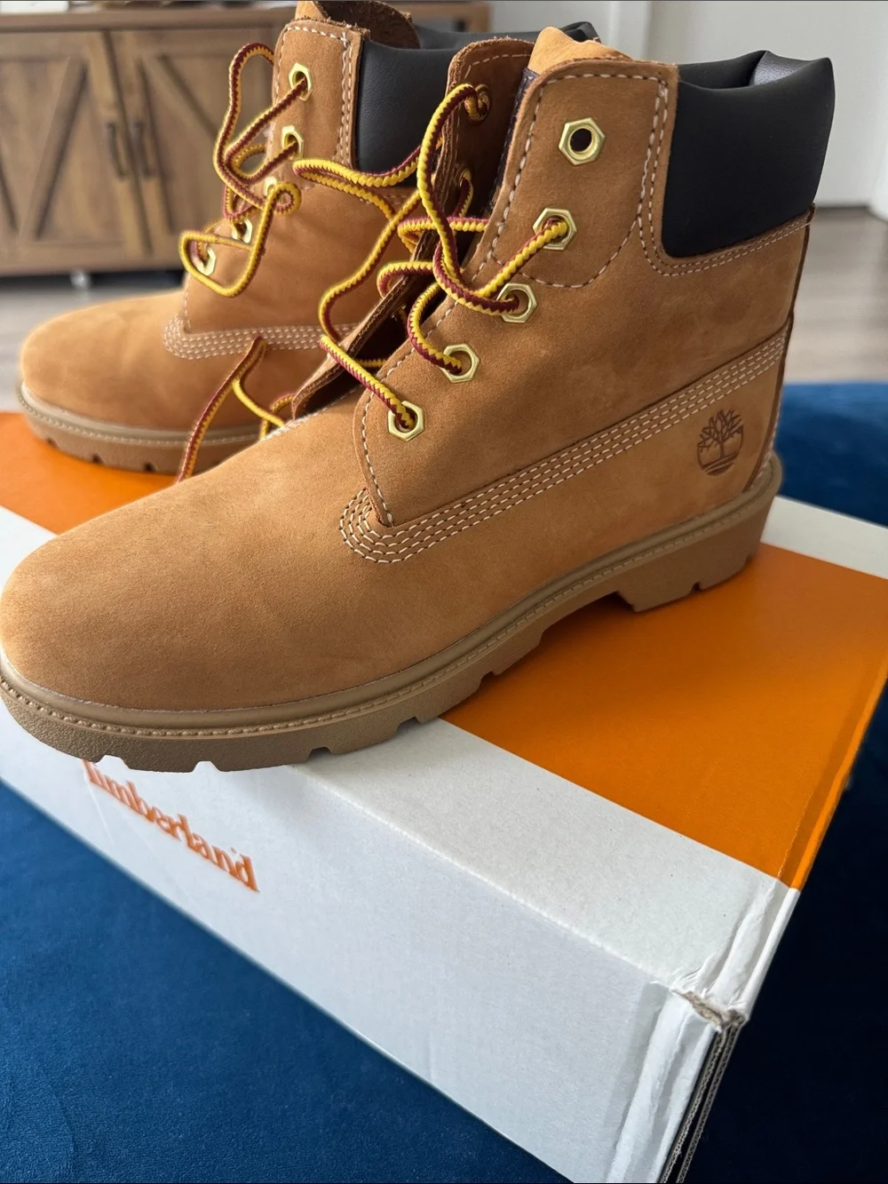Timberland Boys Waterproof Wheat Nubuck Boots